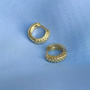 ANDCOPENHAGEN - ØRERINGE HOOPS - 18 KARAT GULDBELAGT 925 STERLINGSØLV - CHUNKY DOTTIE