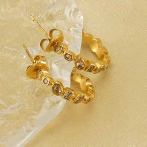 ANDCOPENHAGEN - ØRERINGE - 18 KARAT GULDBELAGT - ANGIE